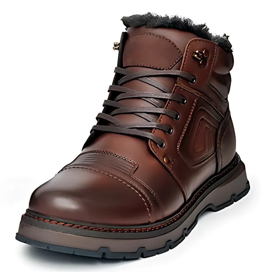 Men’s Winter Boots in Brown Leather