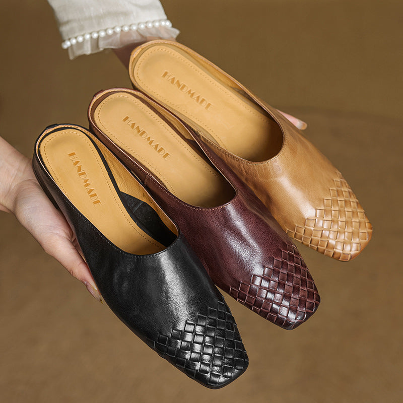 Helma Genuine Leather Mules