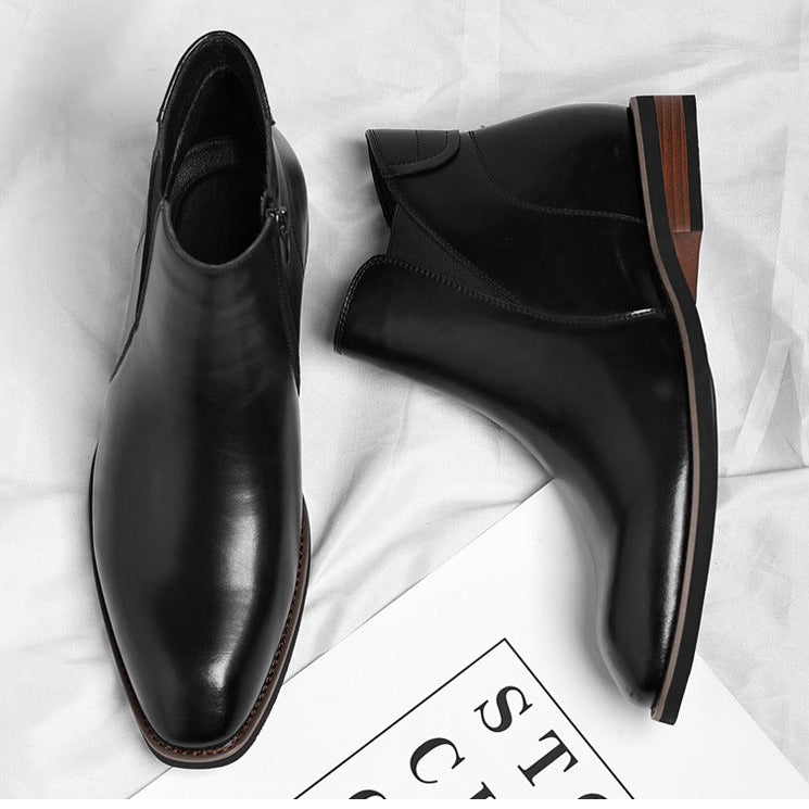 Cristiano Faux Leather Chelsea Boots