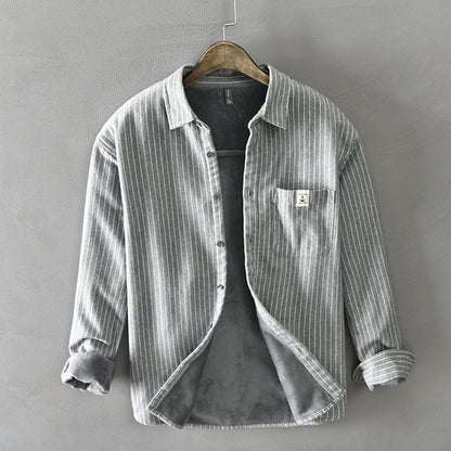 Peter™ Stripe Fleece Overshirt
