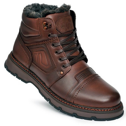 Men’s Winter Boots in Brown Leather