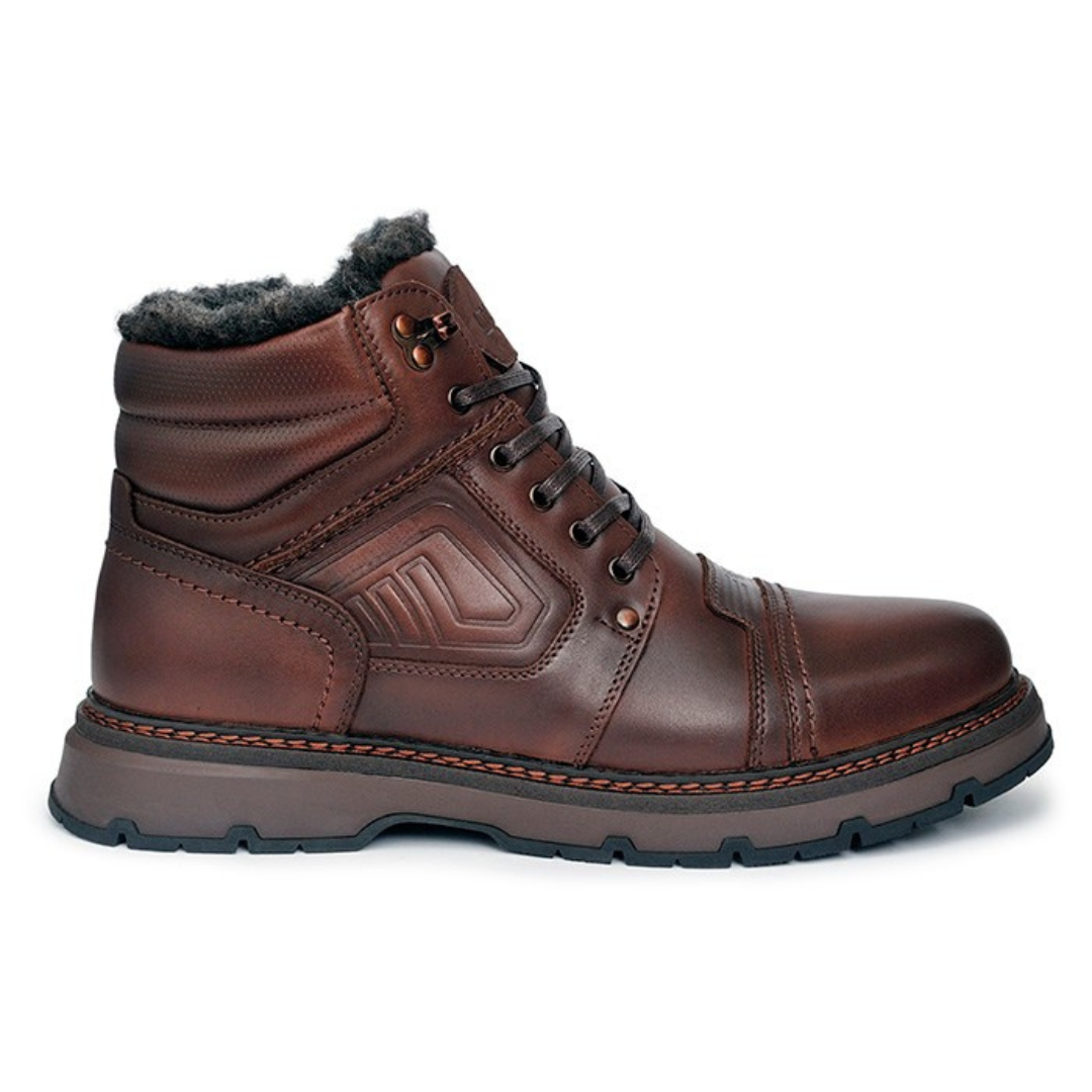 Men’s Winter Boots in Brown Leather