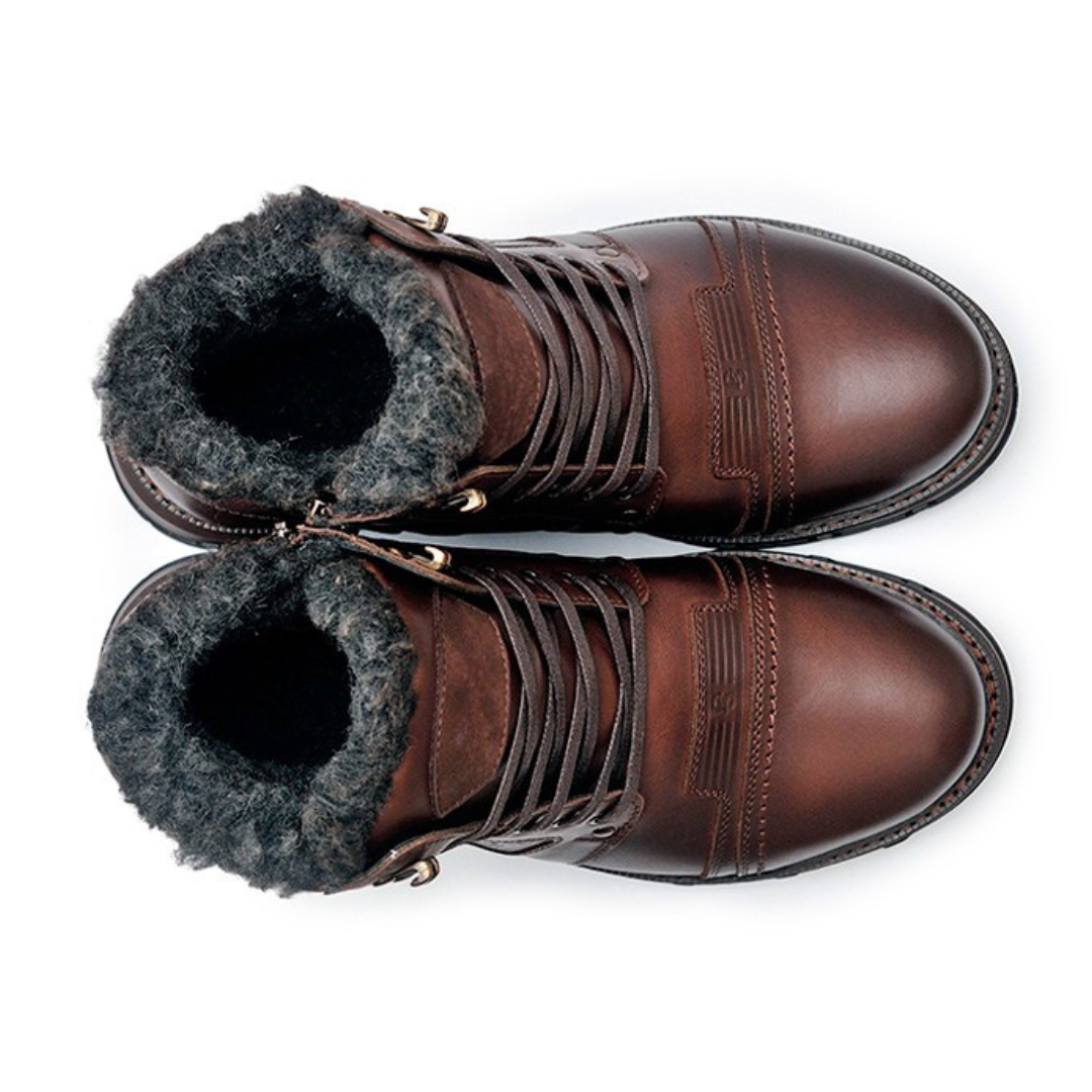 Men’s Winter Boots in Brown Leather