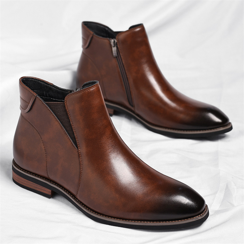 Cristiano Faux Leather Chelsea Boots