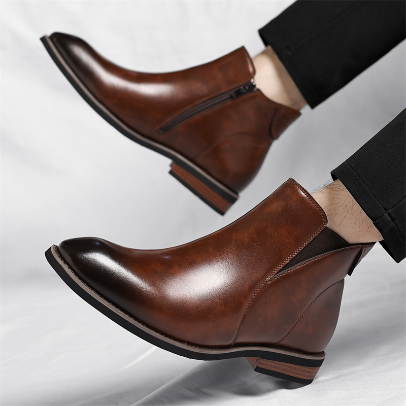 Cristiano Faux Leather Chelsea Boots
