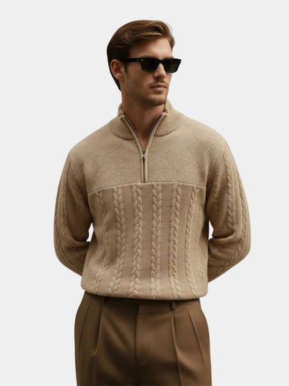 Essential Henley Quarter Zip Pullover