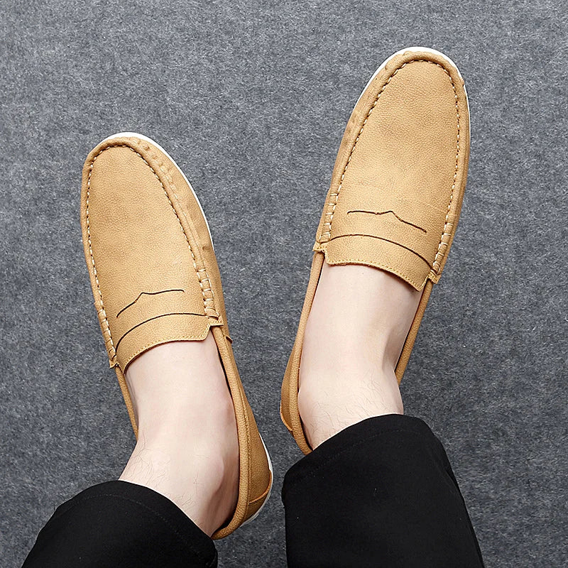 Corvane Faux Leather Loafers