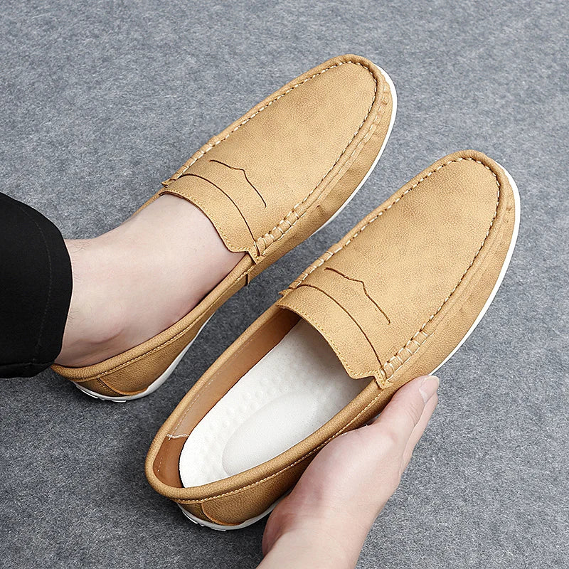 Corvane Faux Leather Loafers