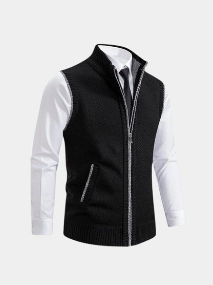 Elegant Full-Zip Sweater Vest